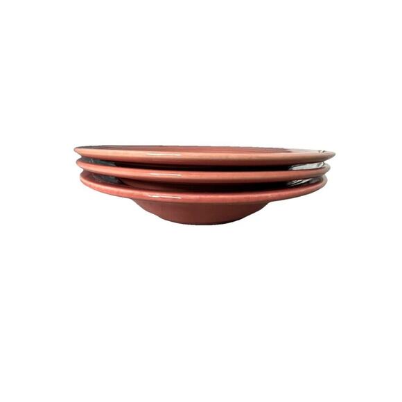 (3) Fiestaware 8 1/4” Rose Soup Bowls Cereal Salad Pink Fiesta Bowls Vintage - Picture 9 of 11